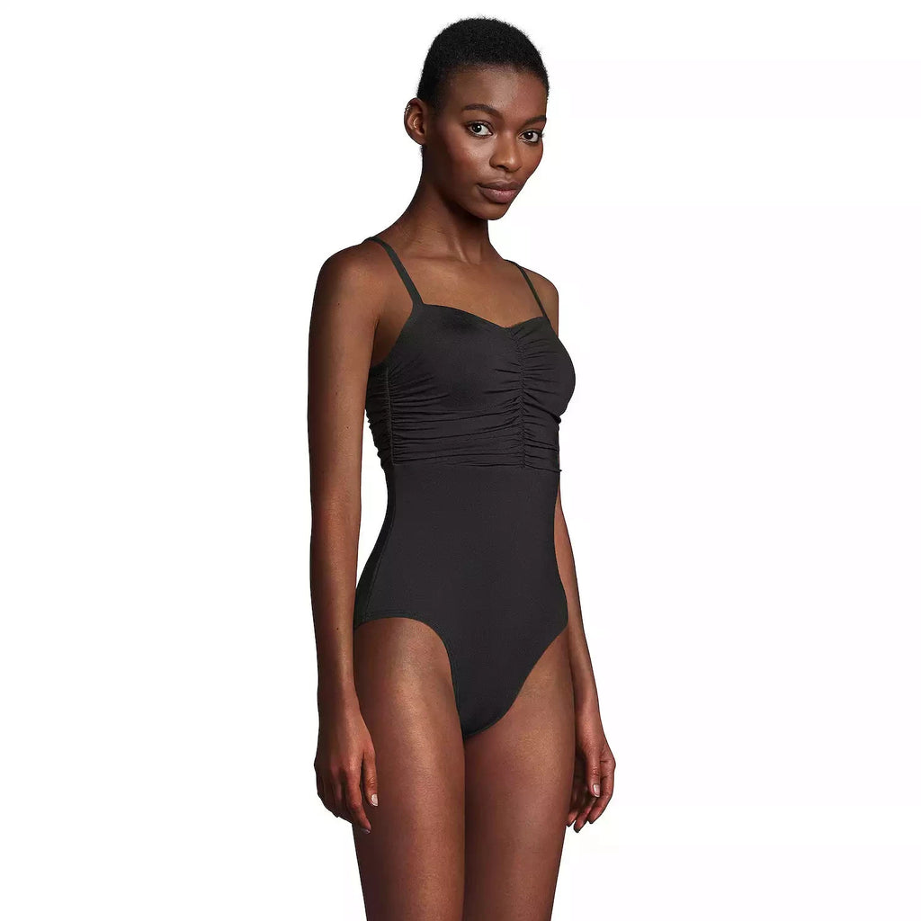 Lands' End Women's 8D Chlorine Resistant Sweetheart One Piece Swimsuit UPF 50 Tu