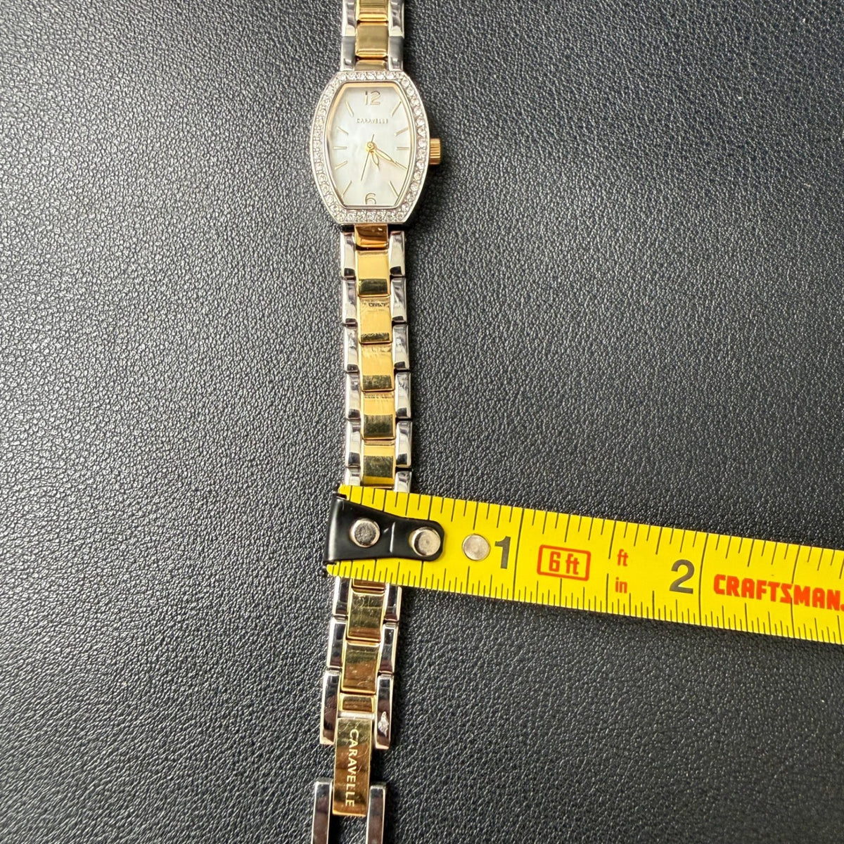 Caravelle by Bulova 45L168 Women's Two Tone Dress Mini Quartz Watch New Battery