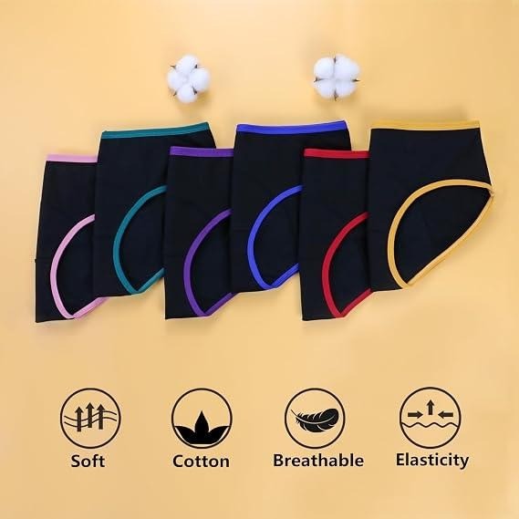 Set of 6 MSRP $23 Mesachy Girl's 2XL Period Underwear Period Panties for Teens