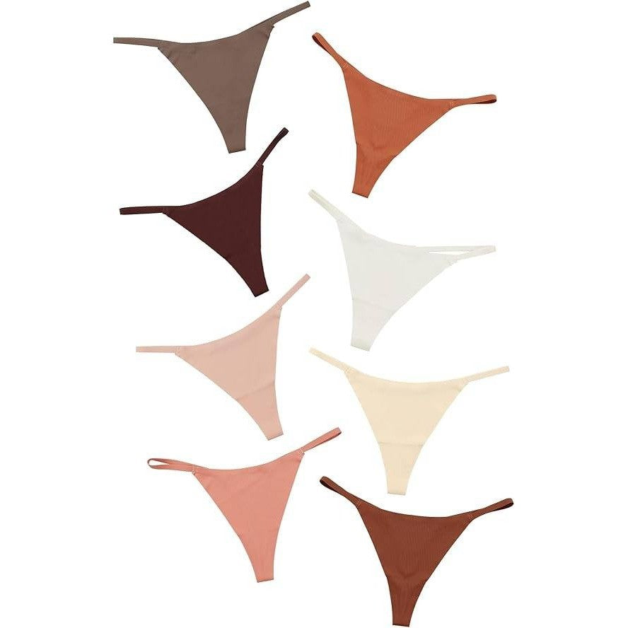 Set of 8 MSRP $20 DEANGELMON Women's L Seamless G-string Thongs - No Show