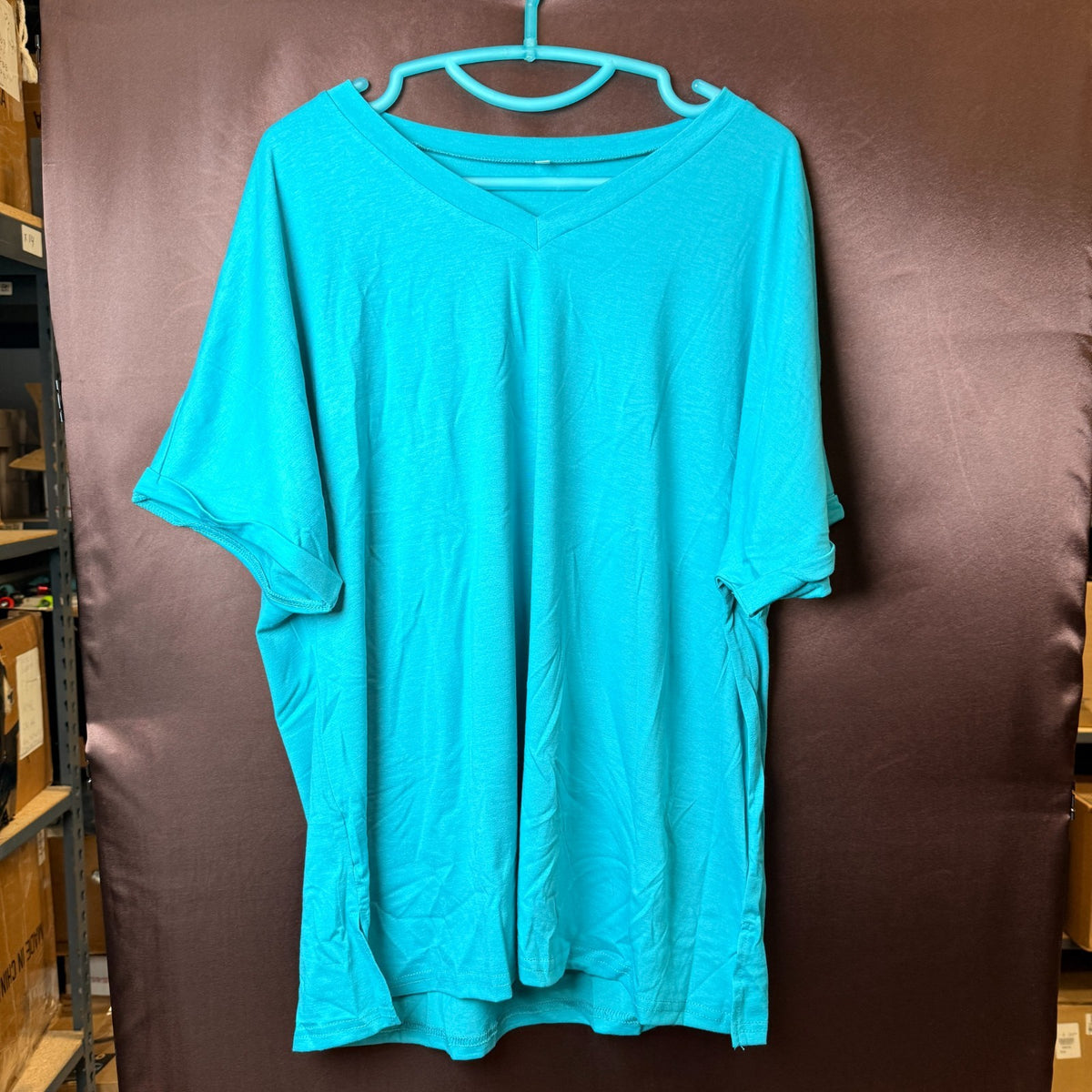 Women's 2XL-3XL Top V Neck Short Sleeve T-Shirt Oversized Shirt Soft Loose Casua