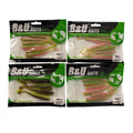 Set of 4 (6 pcs Each) B&U Baits Easy Shiner 4" Fishing Soft Lures Green Pink