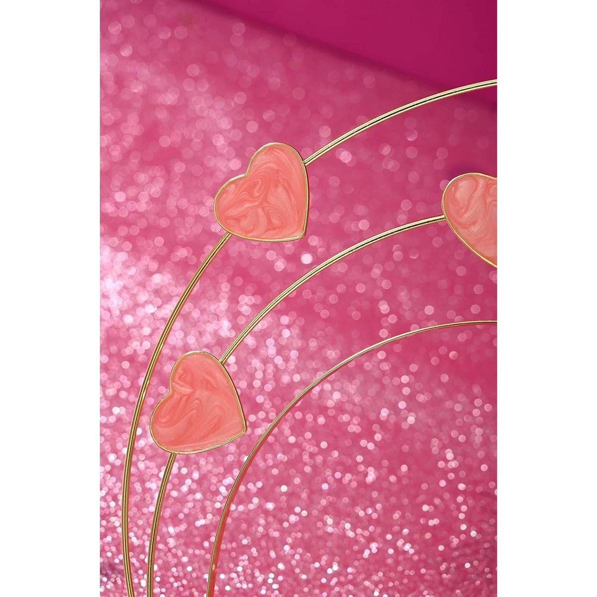 Zivyes Valentine Pink Heart Headband Halo Tiara Crown Halloween Thanksgiving