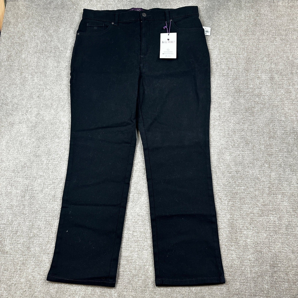 MSRP $48 Gloria Vanderbilt Amanda Womens 14 Petite Short Black Jean High Rise