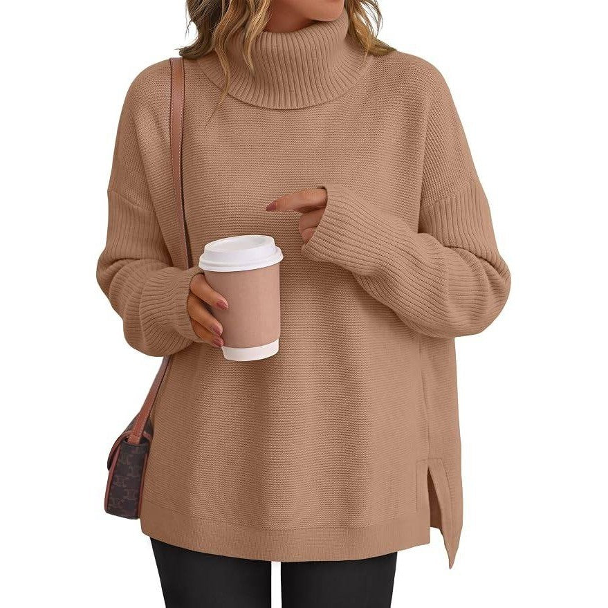MSRP $45 LILLUSORY Women's XS Turtleneck Oversized Sweater Batwing Sleeve Poncho
