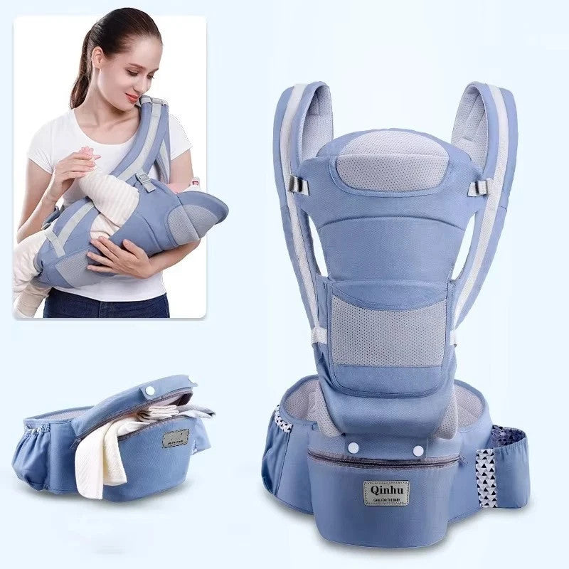 Qinhu Ergonomic Newborn Baby Carrier Backpack Hipseat Sling Wrap Front-Facing