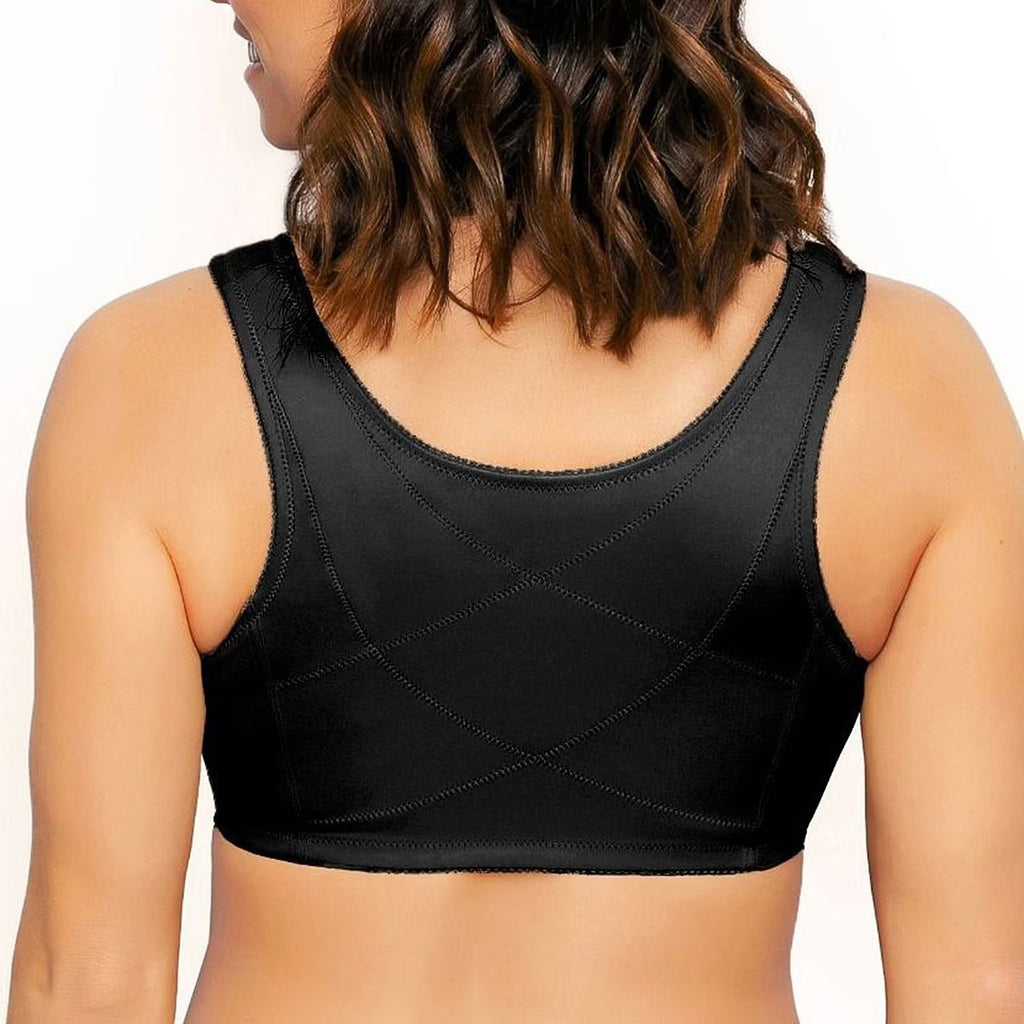 Exquisite Form 5100531 Womens 46B Black Fully Wireless Front Closure Posture Bra