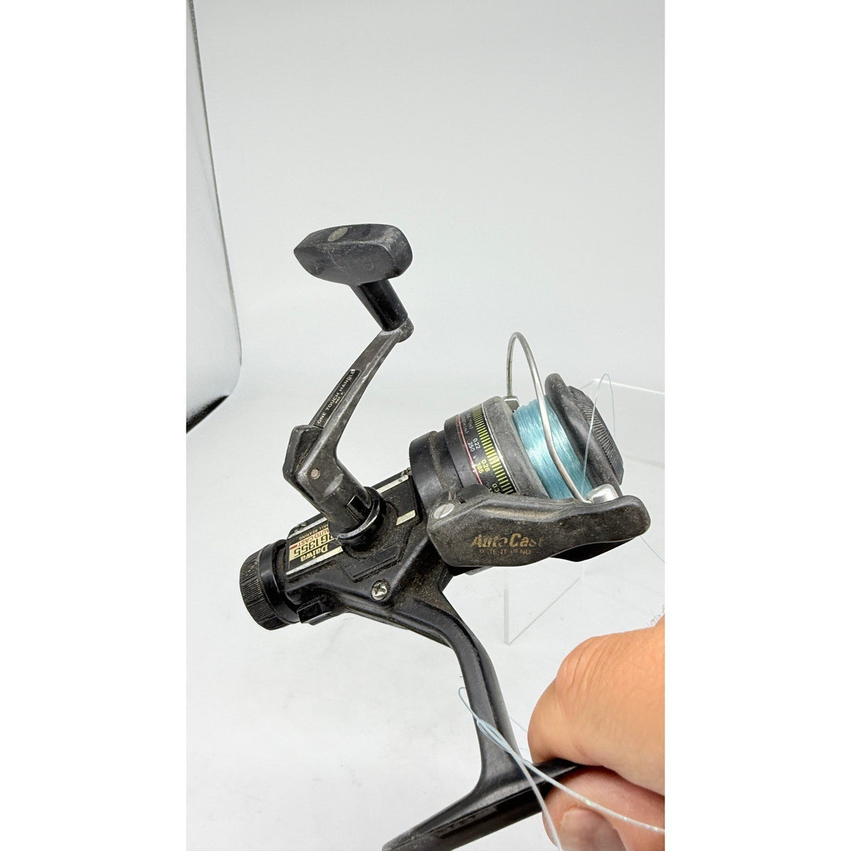 Vtg Daiwa RG 1355 Auto Cast Black Spinning Fishing Reel Made in Japan