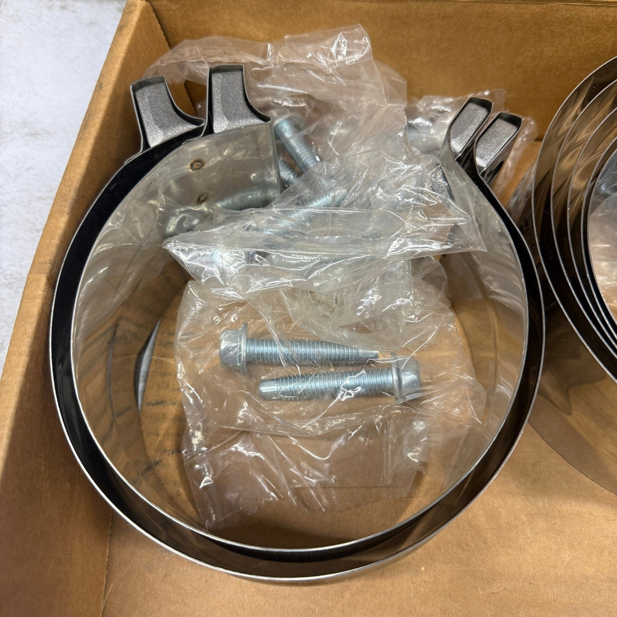 Pack of 7 33262 Exhaust System Accessory 5" Heavy Duty Stainless Steel Clamp