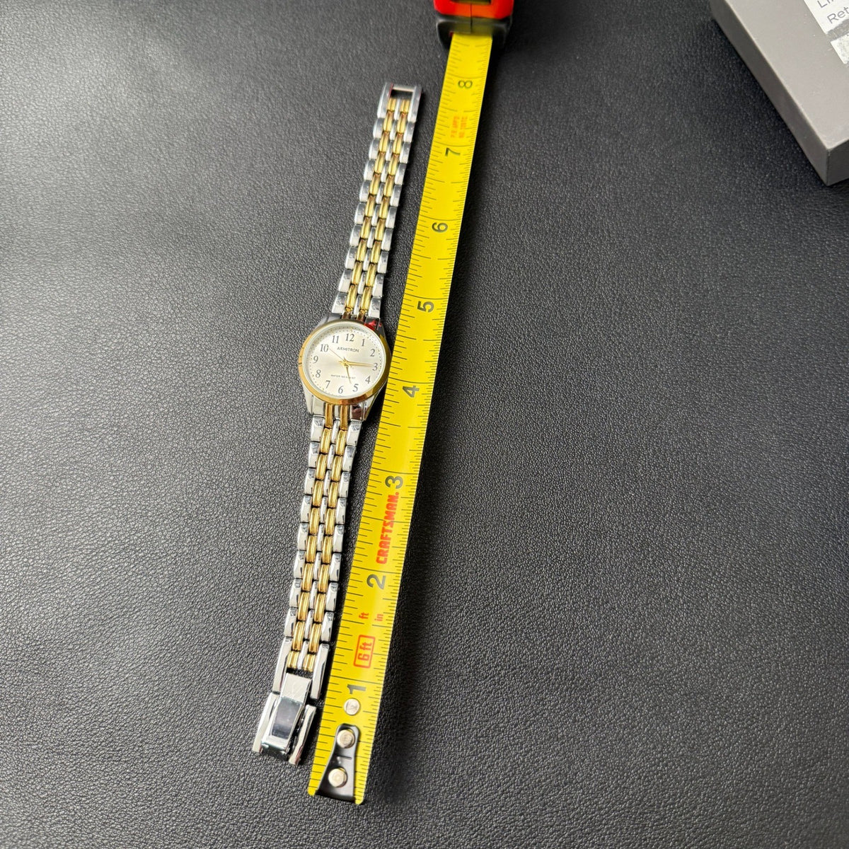 Armitron Women's 75/5304TTB Two Tone Easy to Read Bracelet Watch New Battery