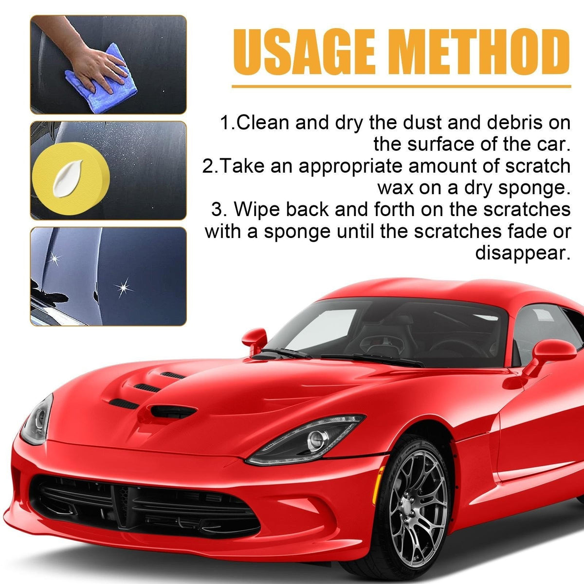 Homonth Car Scratch Removal Wax 60 ml, Paint Scratch Repair & Rubbing Polish,