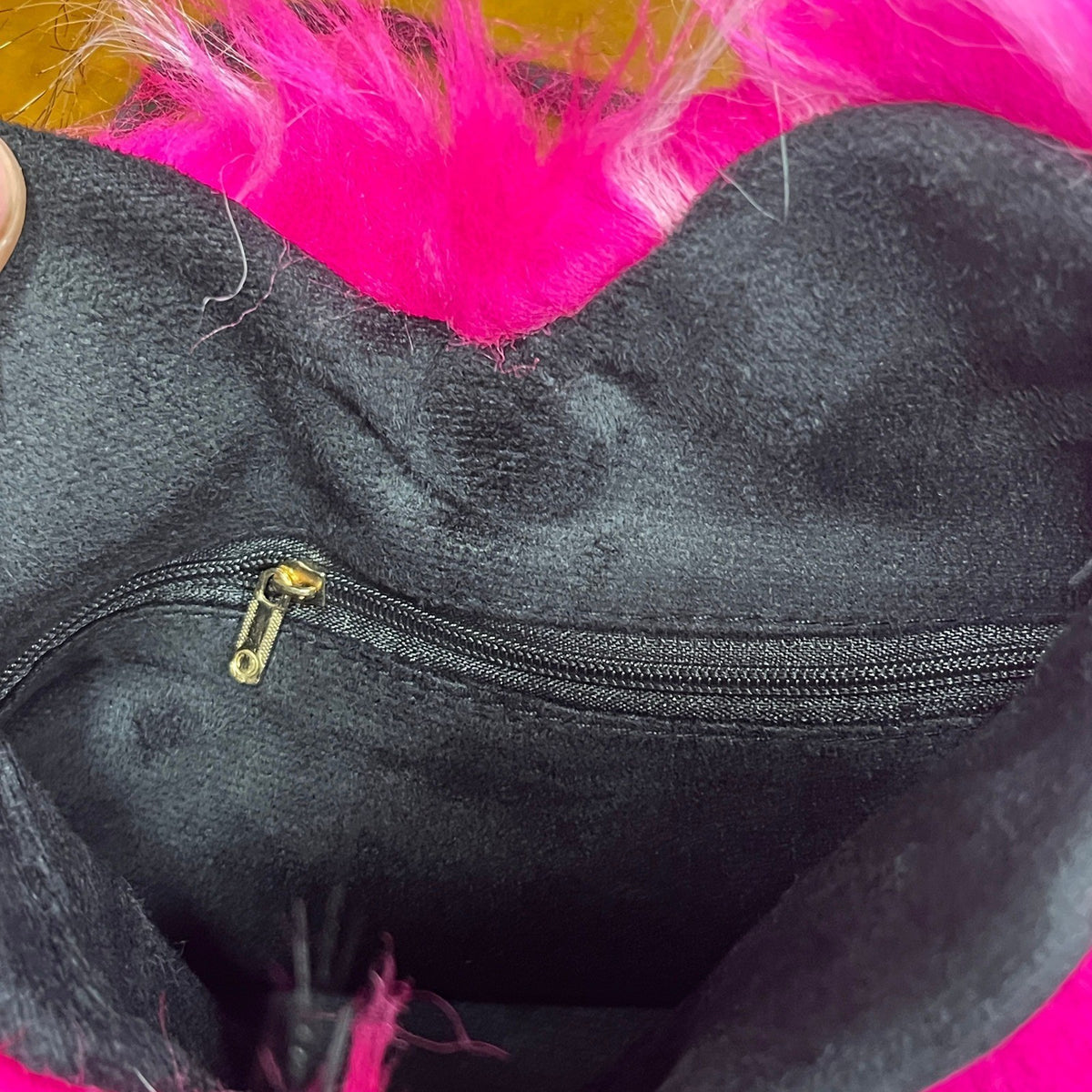 Womens Rose Pink Plush Heart Shaped Crossbody Fur Fluffy Shoulder Bag Purse