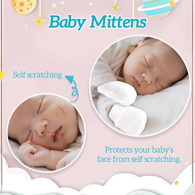 toresper 6 Pack No Scratch Baby Mittens 0-6 Months Newborn Infant Toddler
