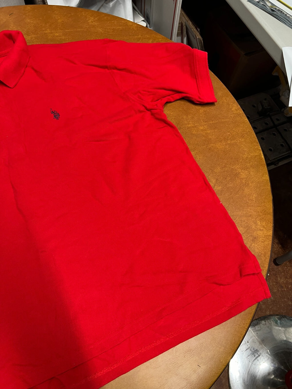 U.S. Polo Assn. Men's 3X Red Short Sleeve Polo Shirt Black Pony #176