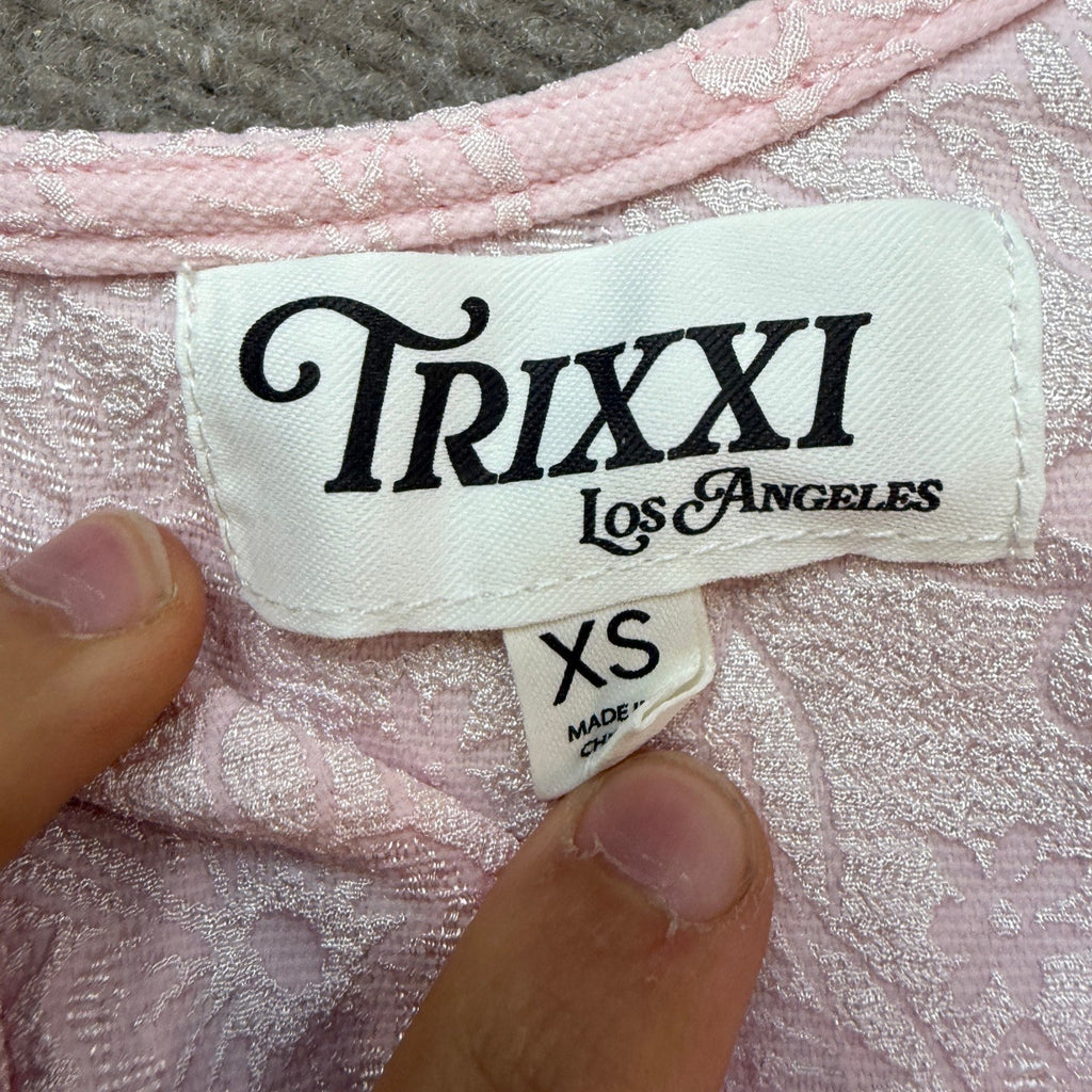 MSRP $64 Trixxi Womens Juniors XS Barely Pink Square Neck Sleeveless Dress