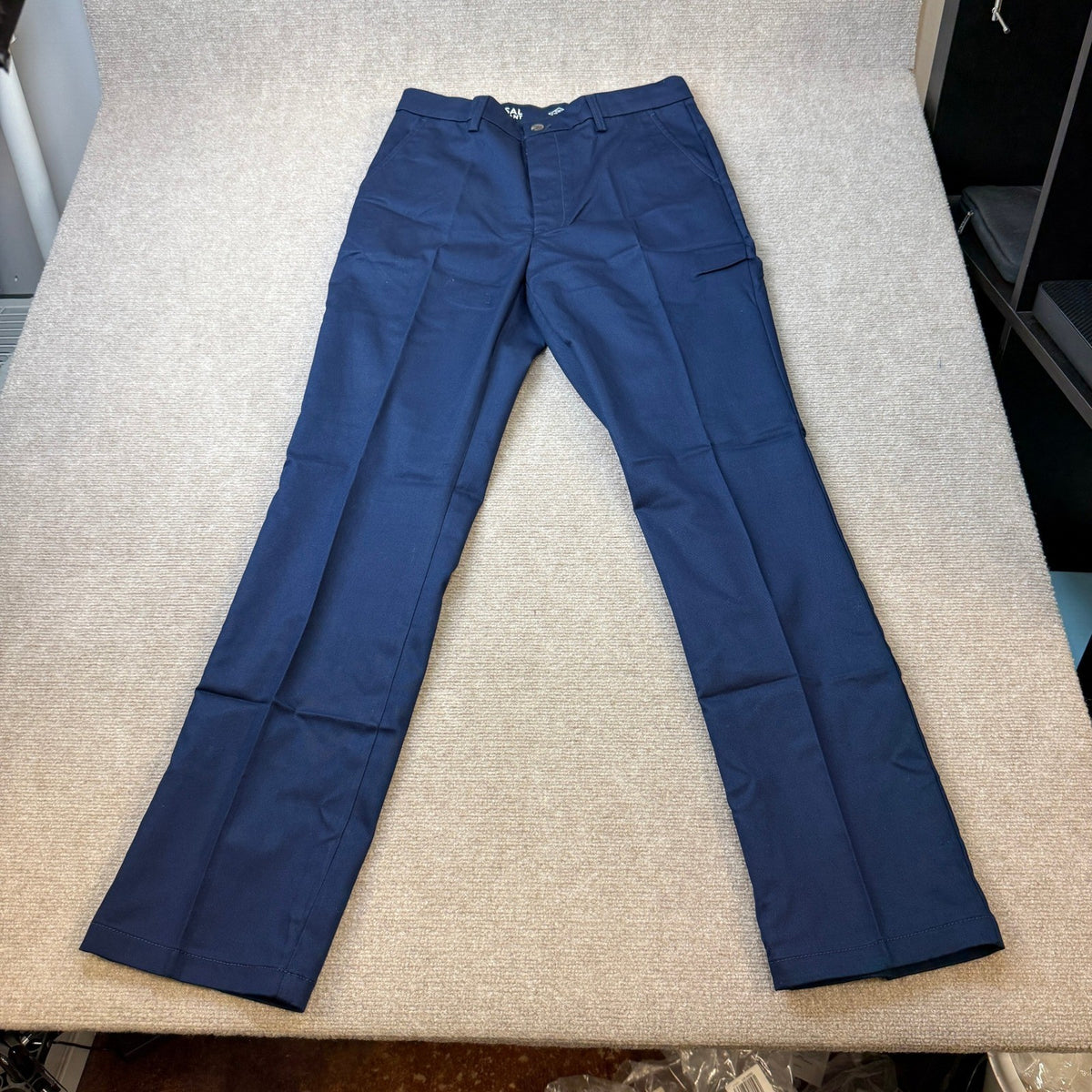 MSRP $48 St. John's Bay Mens 32x34 Signature Navy Classic Fit Flat Front Pants
