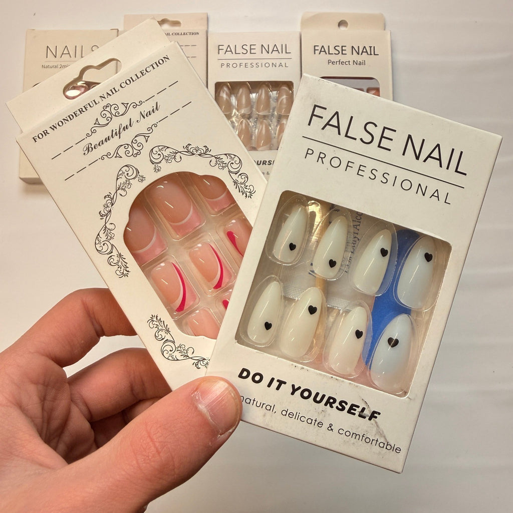Lot of 10 Pack of 24 New False Press On Nails Assorted Designs and Colors №N7