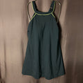 Lands' End Women's 8 Black High Neck Swim Dress One Piece Swimsuit Chlorine Resi