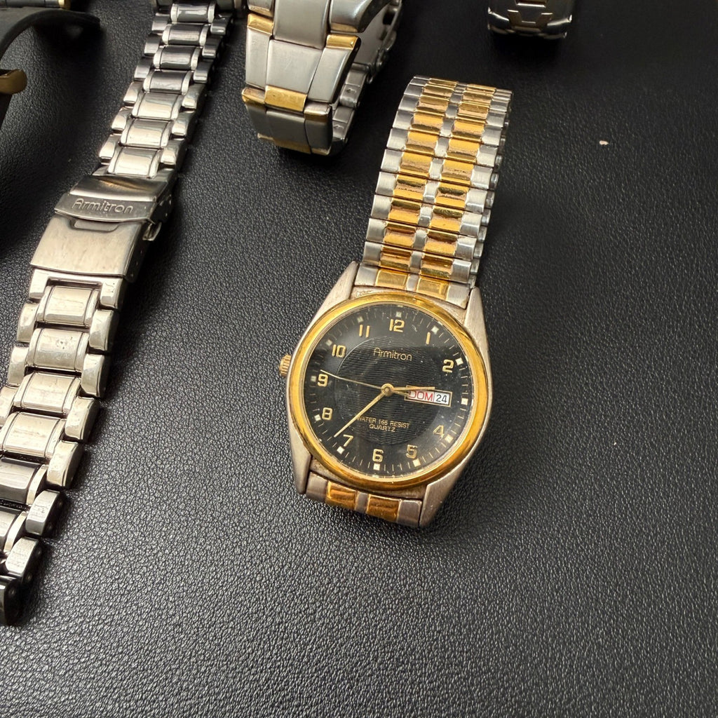 Set of 6 Armitron Men's Watches Analog & Digital Mix BROKEN FOR PARTS