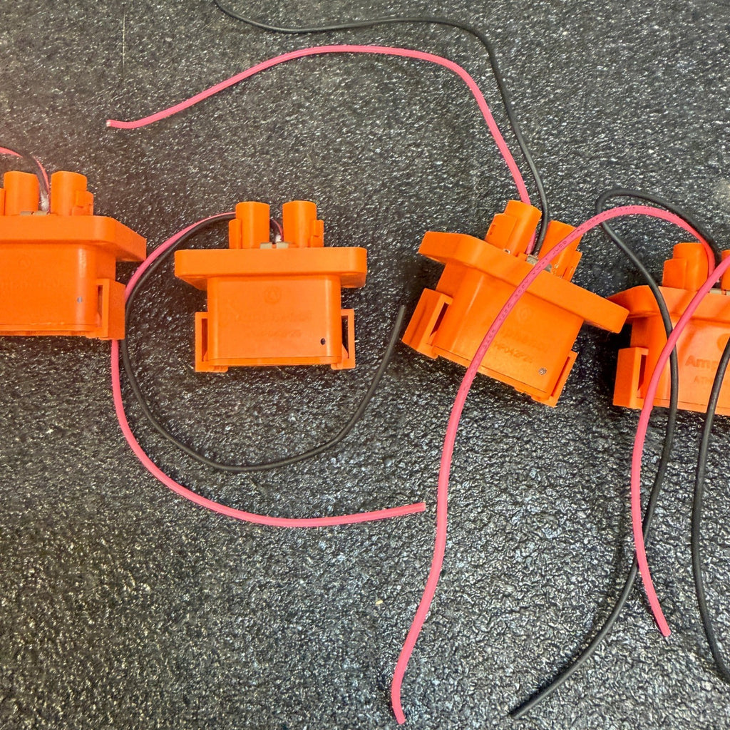 Lot of 5 Amphenol ATHP042P25 2-Way ATHP Mini Receptacle w/ Wires