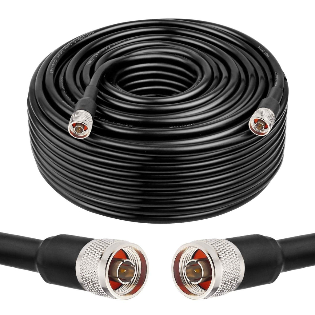 XRDS-RF N Male to N Male Cable 150FT, Type N Cable Low Loss KMR400 Coax Extens