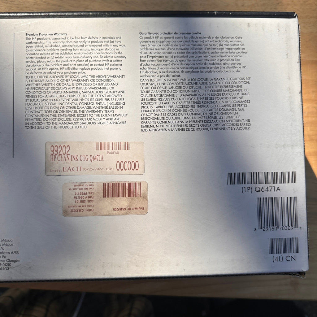 HP 502A Cyan Q6471A Print Cartridge Genuine Sealed for LaserJet 3600