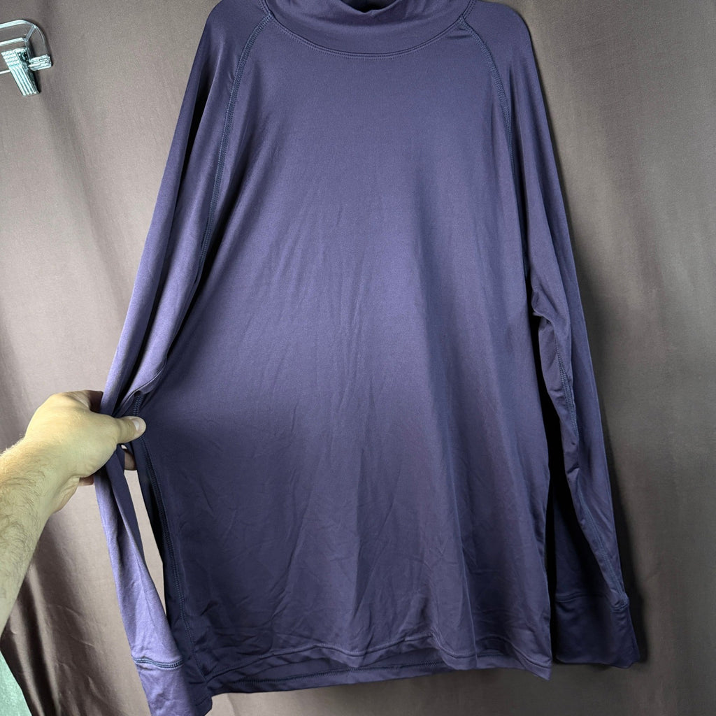 Lands' End Women's 8 Purple Long Sleeve Rash Guard Swim Top Cover-Up