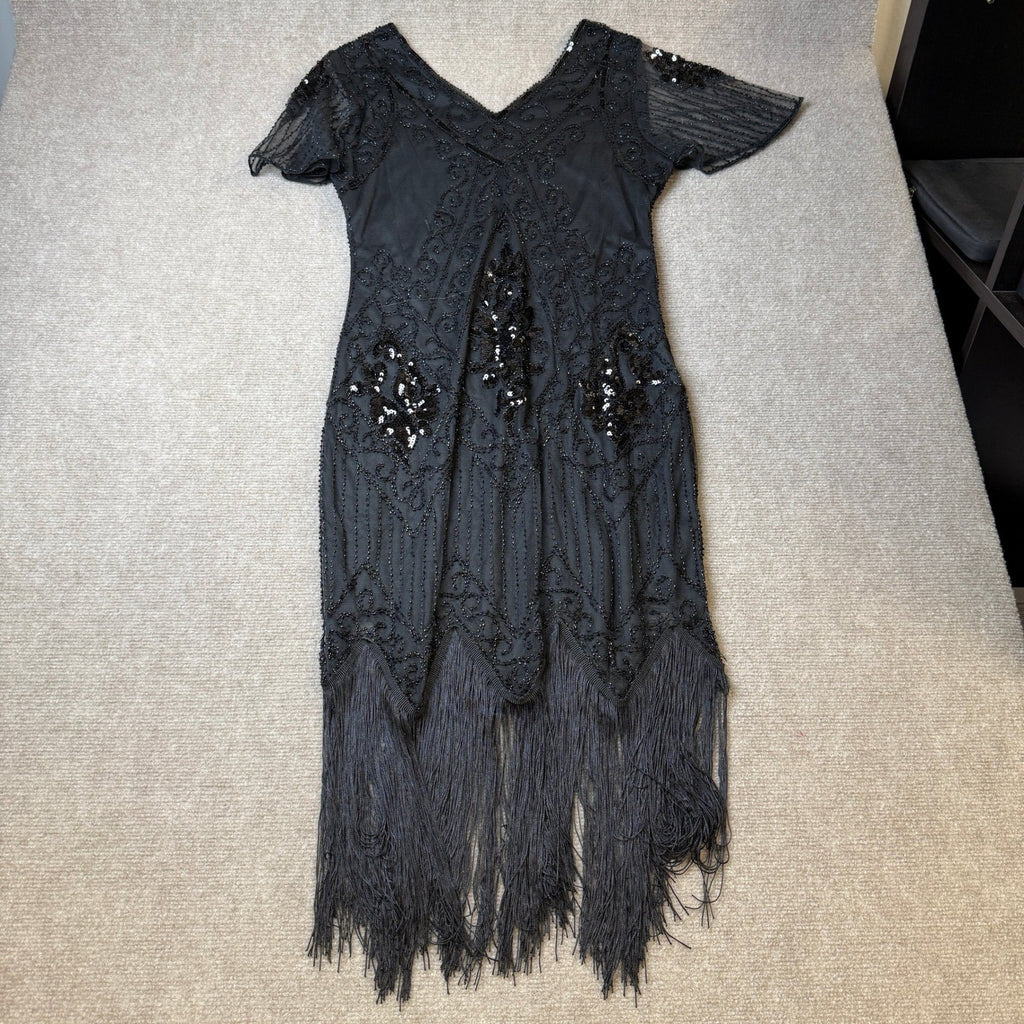 MSRP $38 JICAGOM Women's M Flapper Dress 1920s Gatsby Roaring 20s Great 1920