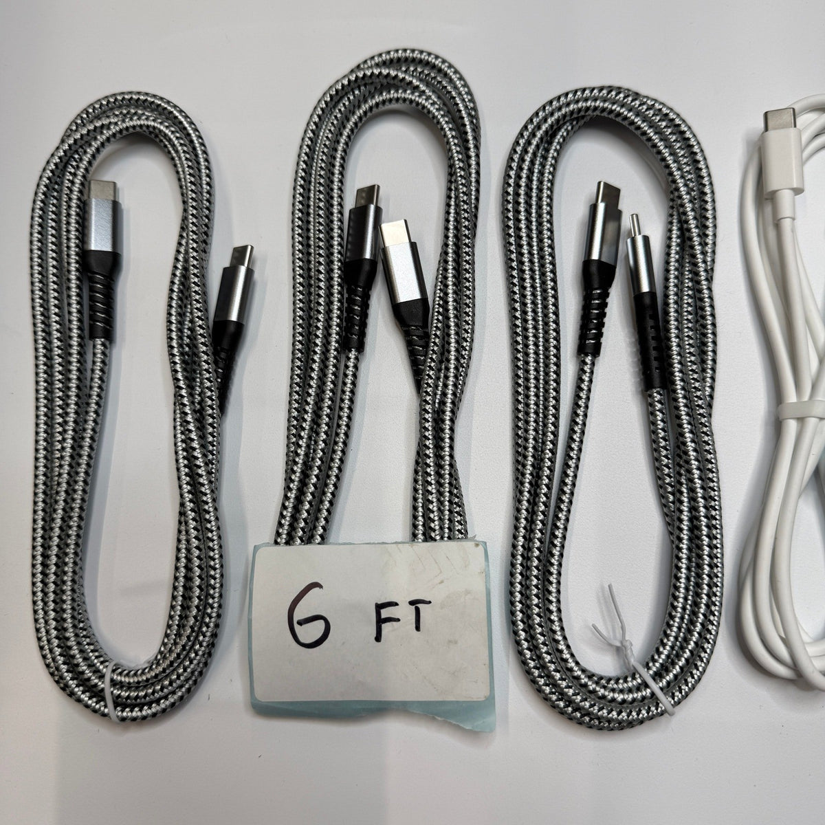 Lot of 7 USB C to USB C Fast Charging Cables 6ft 10ft Type C Cords