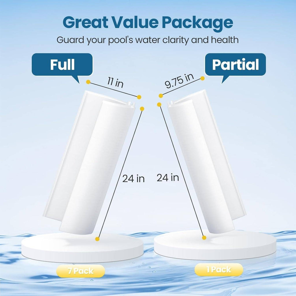 CPLIKE FS-2004 DE Pool Filter Grid Set 48 Sq Ft 7 Full 1 Partial for Hayward DE