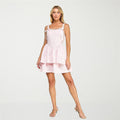 MSRP $64 Trixxi Womens Juniors XS Barely Pink Square Neck Sleeveless Dress