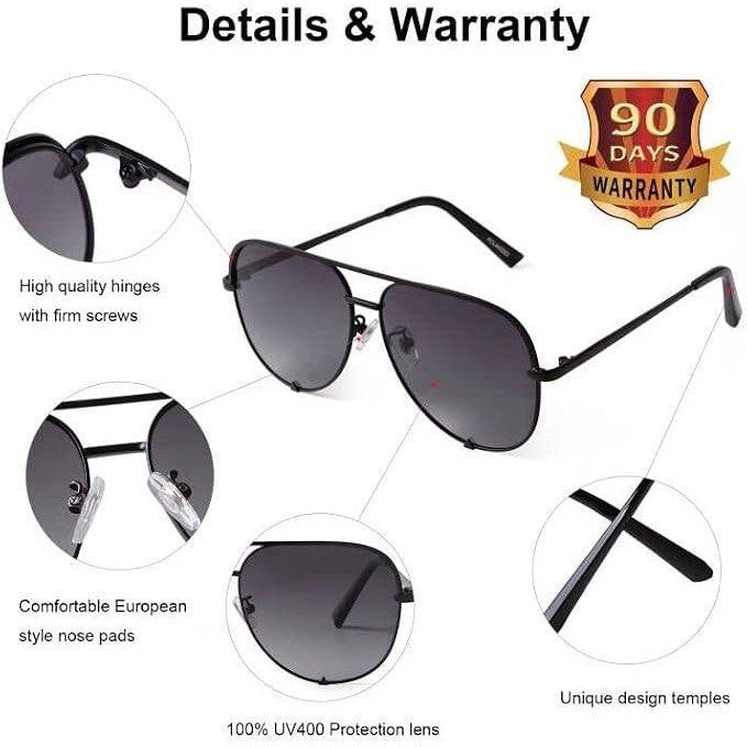 MSRP $26 SORVINO Oversized Aviator Sunglasses for Women Men Big Large UV