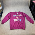 MSRP $44 Gold Rush Womens XS Boysenberry Paris 1987 Retro Sweatshirt Long Slee