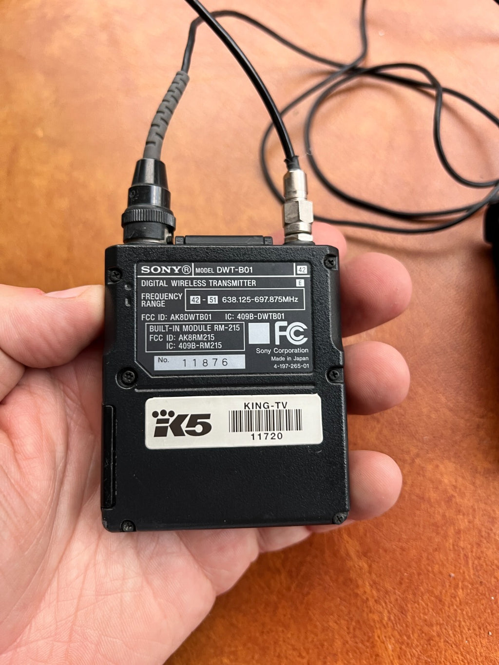 Sony DWT-B01 Digital Wireless Bodypack Transmitter 638 MHz to 697 MHz