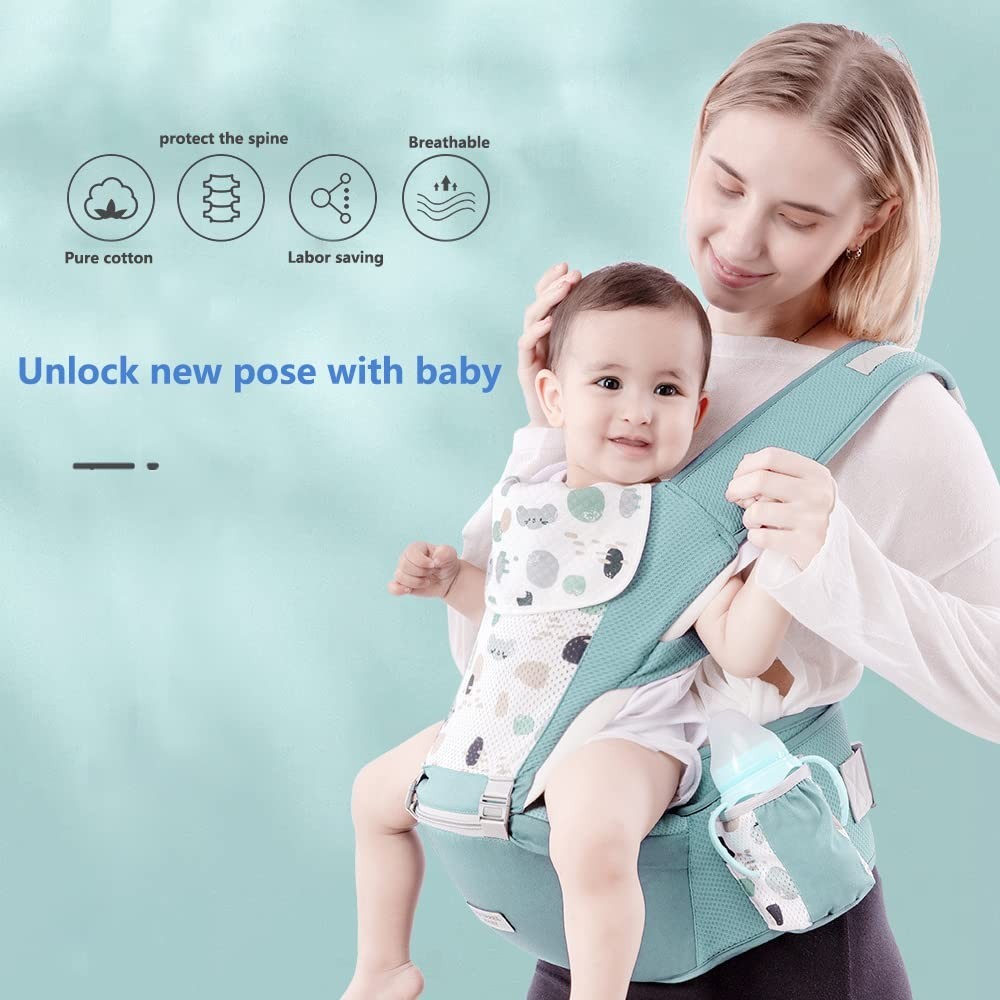 Baby Carrier Hip Seat Waist Stool For Newborn to Toddler w/ Adjustable Strap