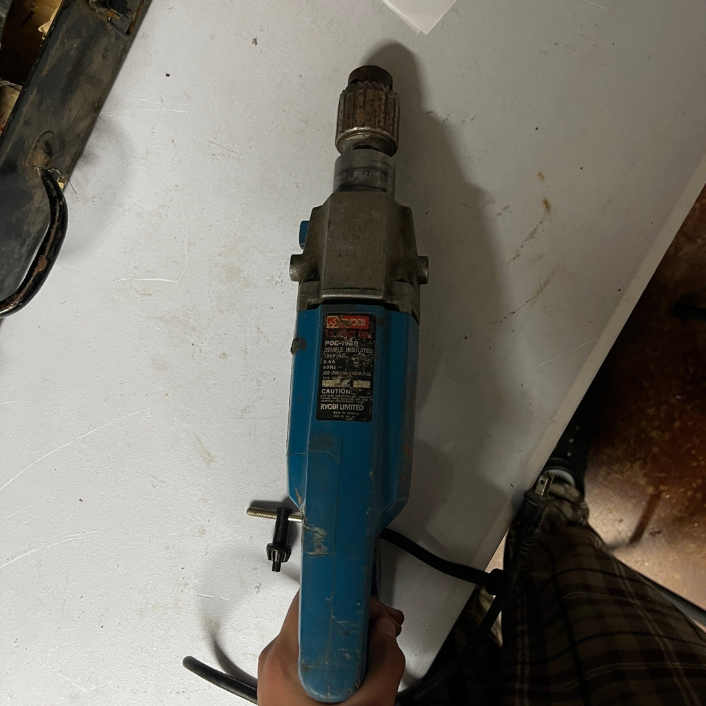 Ryobi PDE-1930 1/2" Impact Drill Corded w/ Metal Case, Bits & Handles