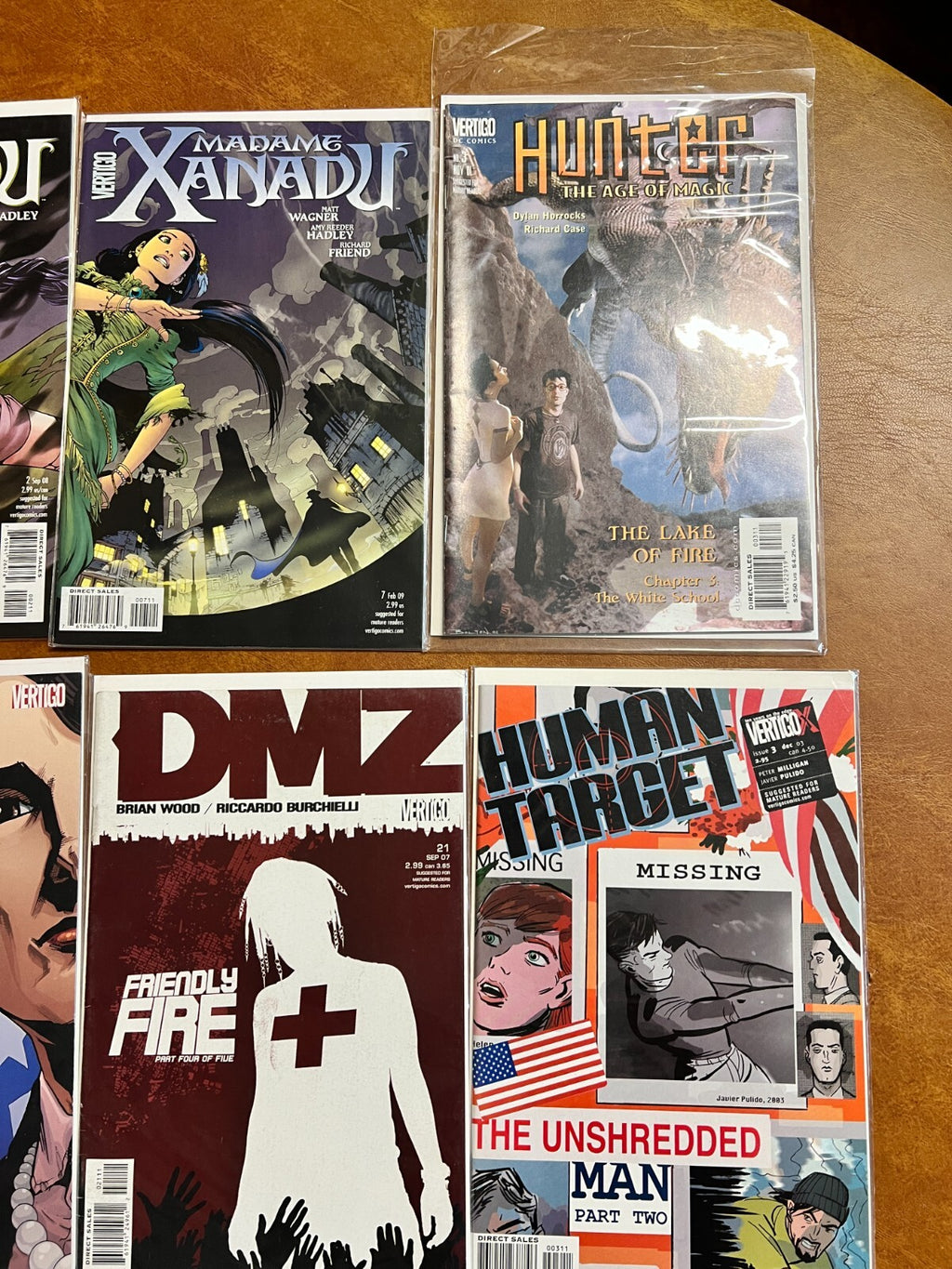 Lot of 9 Dc Vertigo Comics - Madame Xanadu #2, 7 The American Way, Dmz, Human
