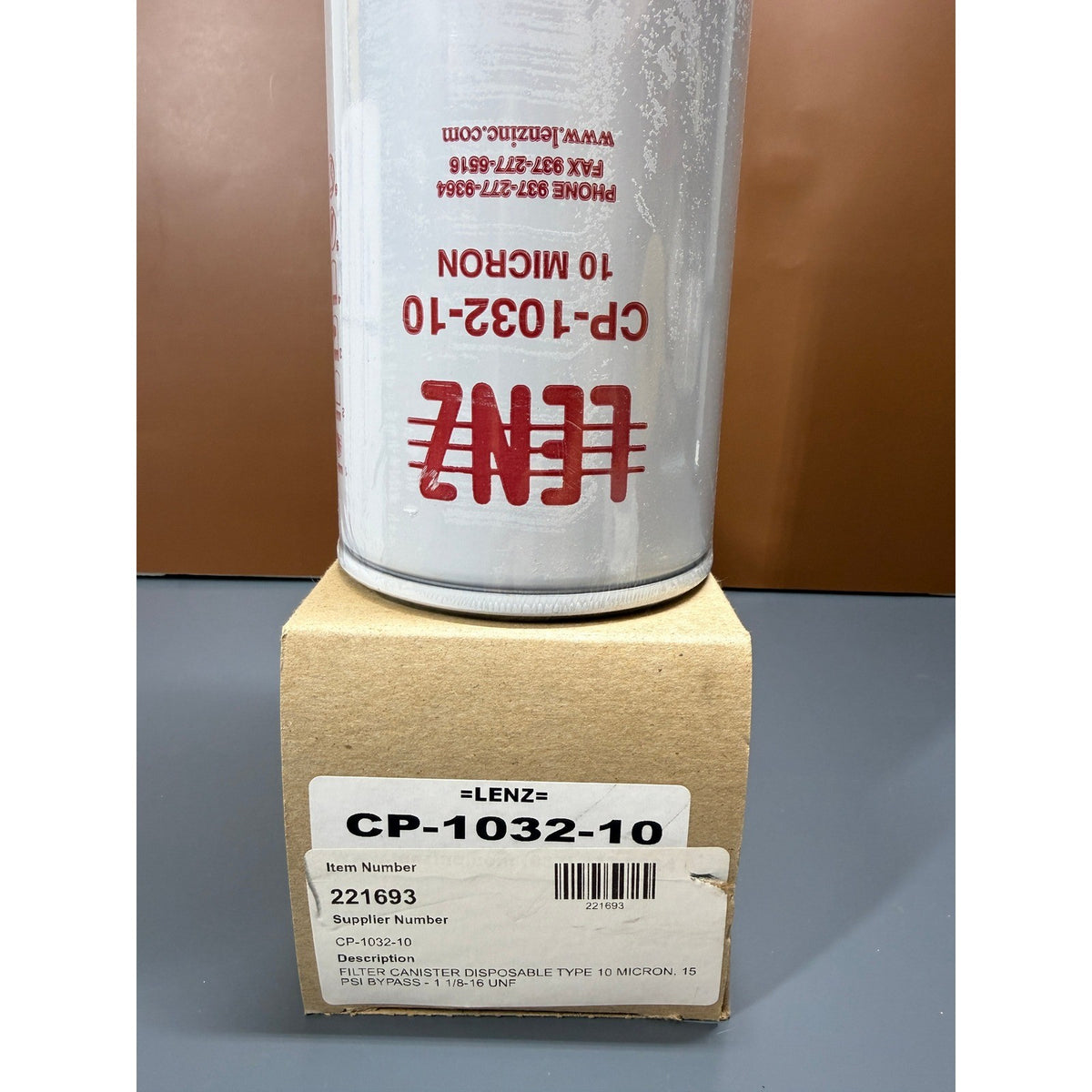 Lenz CP-1032-10 Hydraulic Canister Filter Element 10 Micron