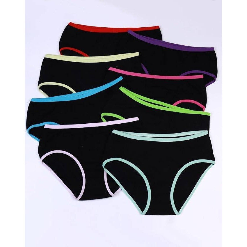 MSRP $26 Boboking 8 Pack Teen Girls Size 8 Underwear Cotton Brief Soft Panties