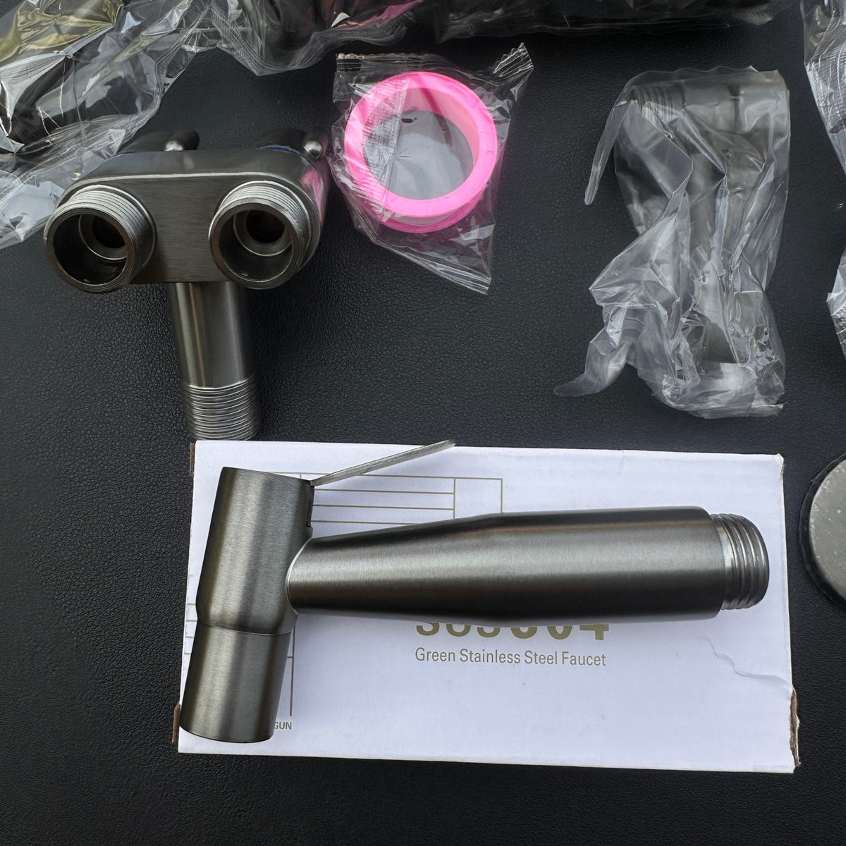 Handheld Bidet Sprayer Kit for Toilet, Stainless Steel Muslim Shattaf, T-Valve