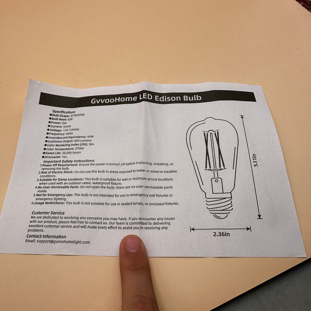 Pack of 9 LED Edison Bulbs Dimmable, E26, 6W 60W Equivalent, 2700K Soft White