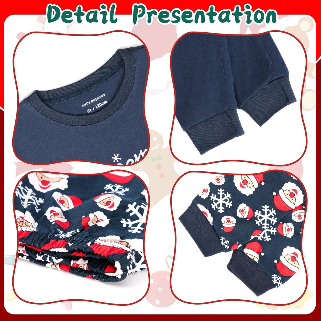 HYCLES Kid's 8Y Santa Claus Christmas Pajamas Holiday Long Sleeve Sleepwear