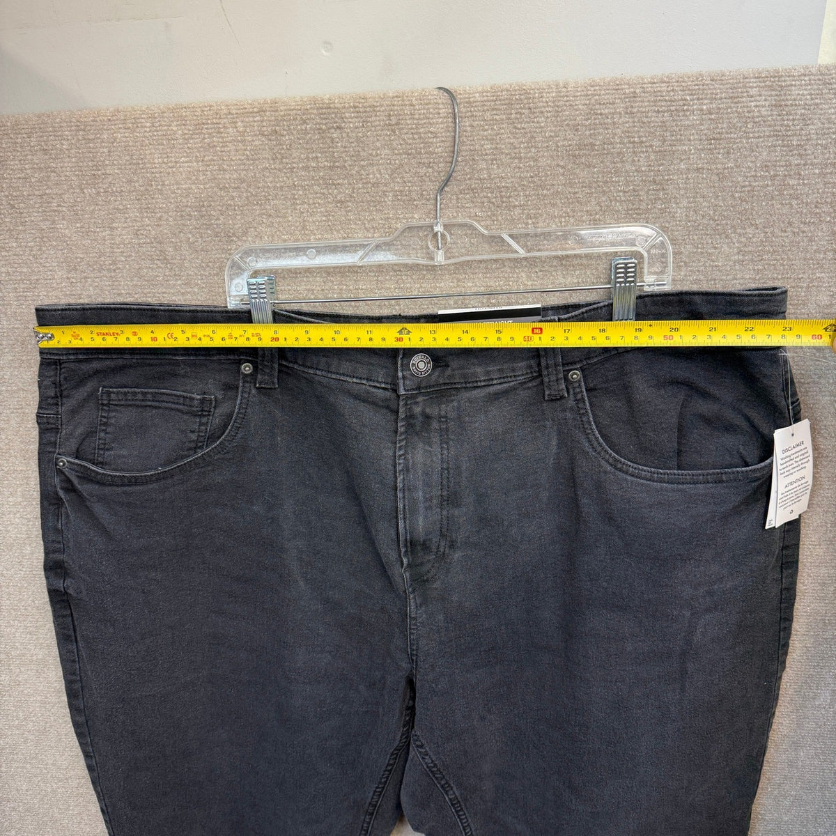 NWT Buffalo David Bitton Men's Charcoal Gray 46x30 Evan Slim Straight Jeans