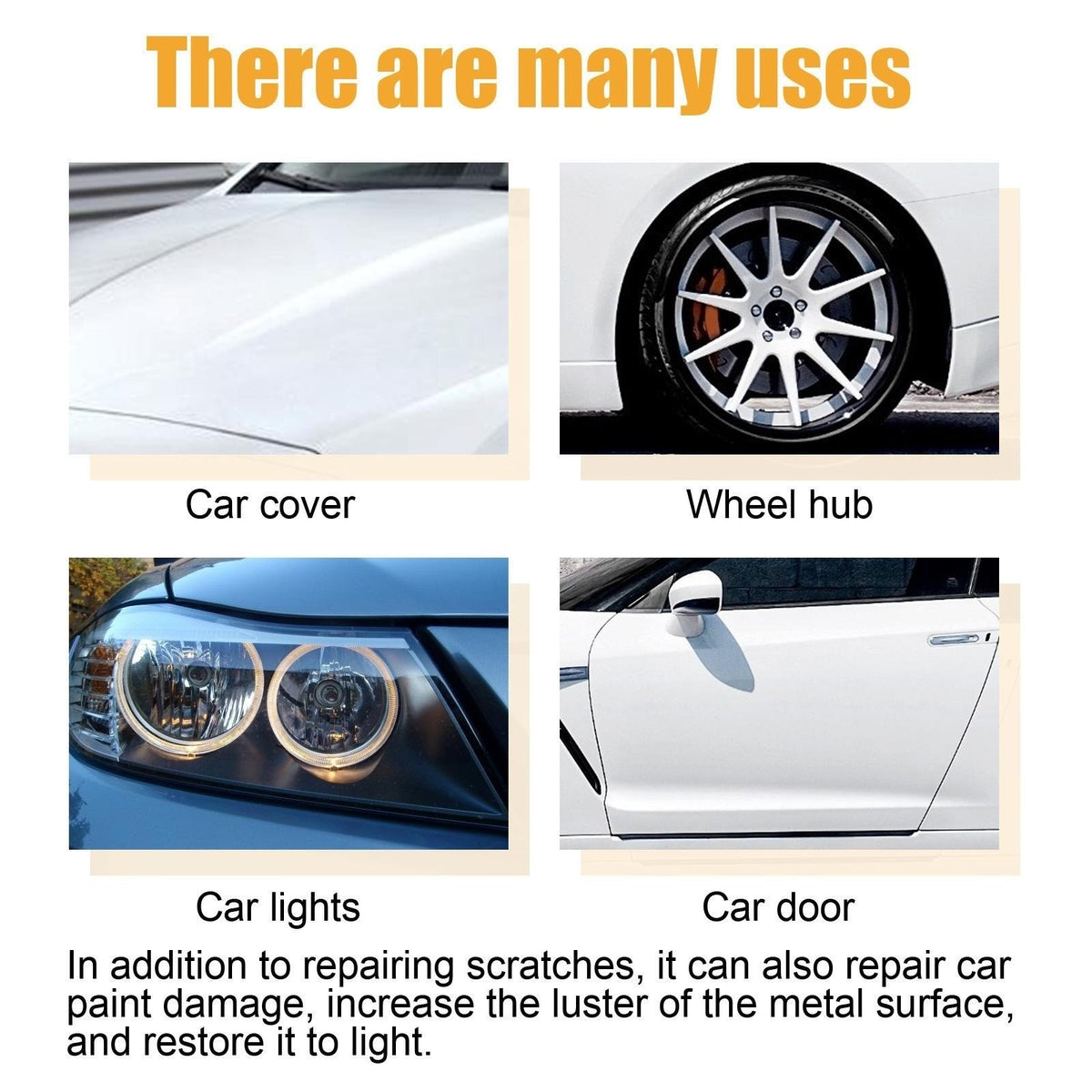 Homonth Car Scratch Removal Wax 60 ml, Paint Scratch Repair & Rubbing Polish,