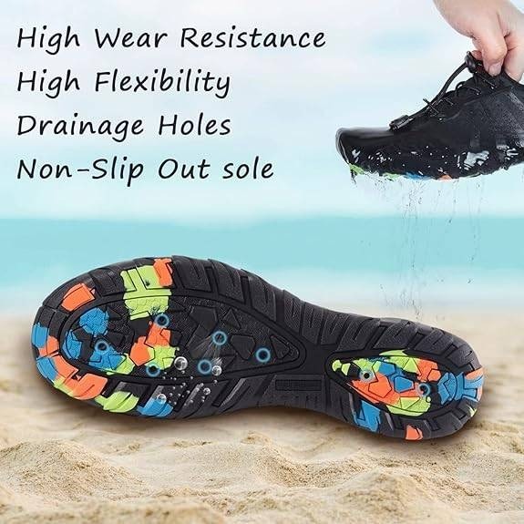 Water Shoes US Womens 12.5 / Men's 11 Gray Quick Dry Barefoot for Swim Diving S