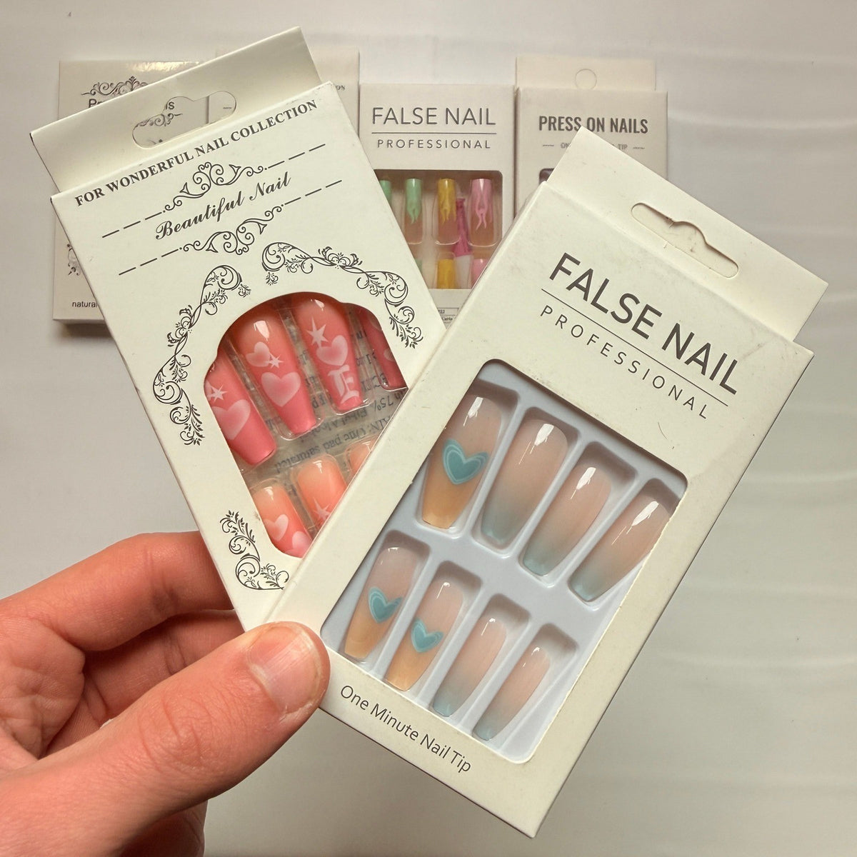 Lot of 10 Pack of 24 New False Press On Nails Assorted Designs and Colors №N33