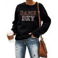 MSRP $26 UNIQUEONE Women's Black M Game Dey Football Mom Sweatshirt Touchdo