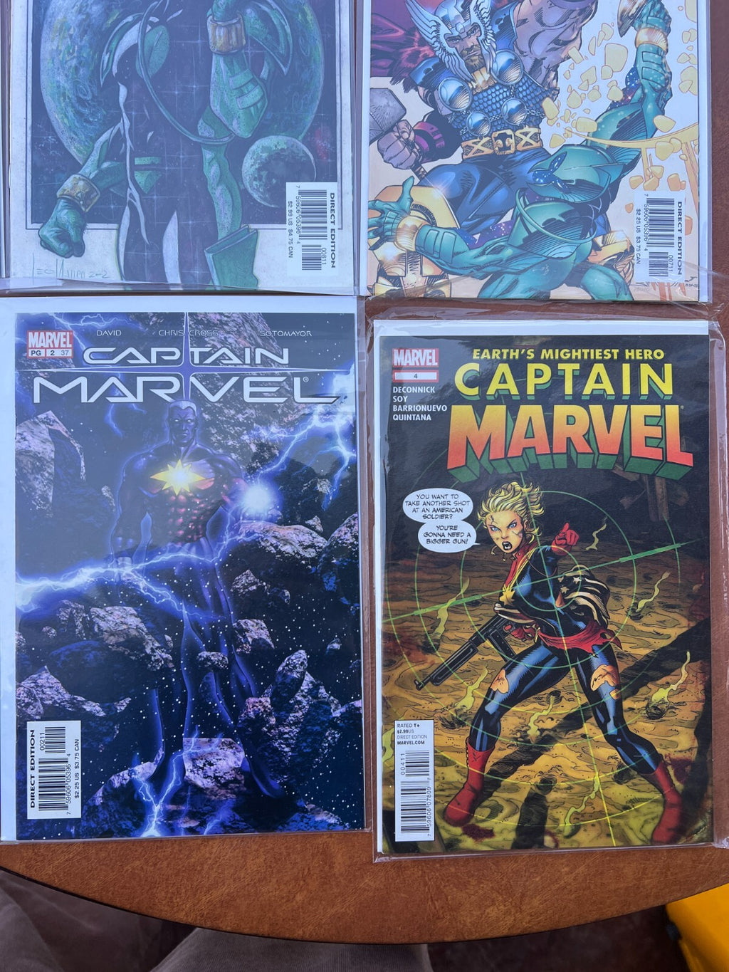 Lot of 9 Captain Marvel #002,011,012,15,37,42,43,45,4 Comic Books