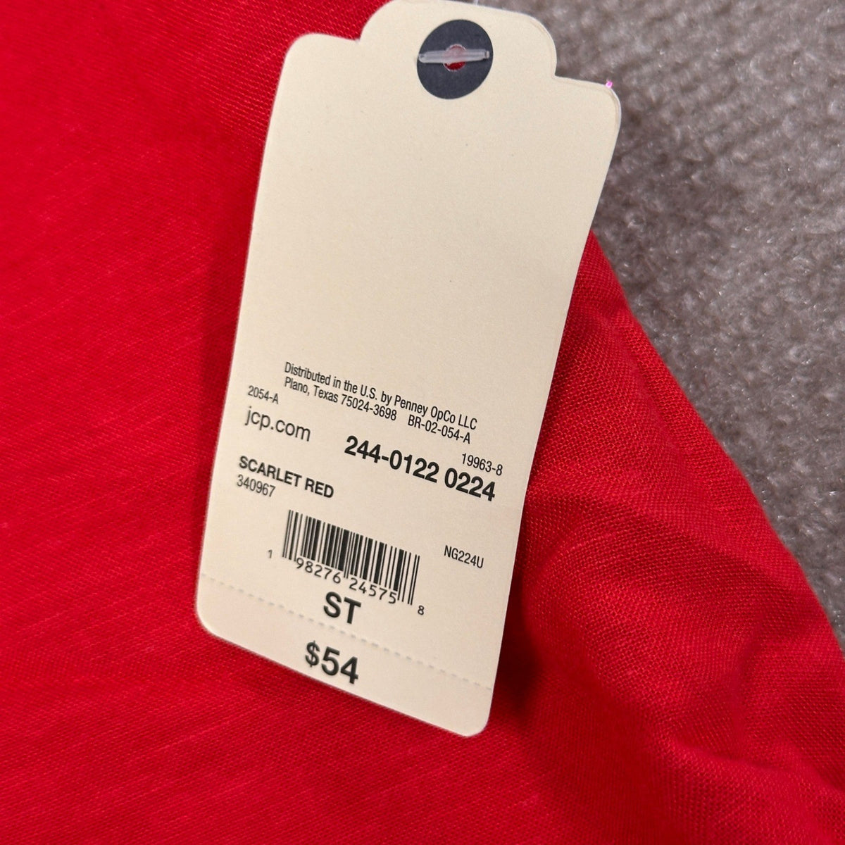 MSRP $54 St. John's Bay Womens S Tall Scarlet Red Sleeveless Shirt Dress