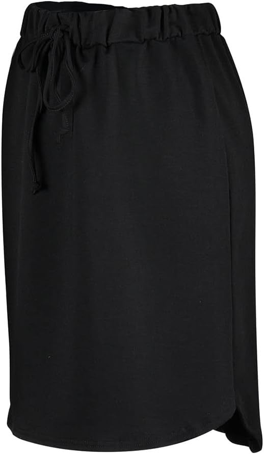 Wenseny Women’s S, L, Black Pencil Skirt Elastic Waist Drawstring Solid Bodycon